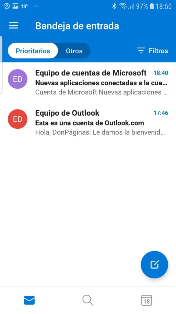 Iniciar sesiÃ³n en hotmail/outlook Android