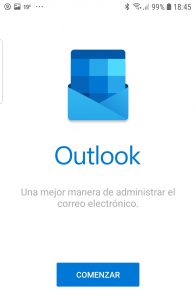 Iniciar sesión en Hotmail - Outlook desde Android