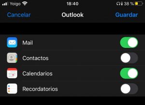 Iniciar sesión en hotmail/outlook iOS