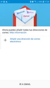 Añadir una dirección de correo gmail