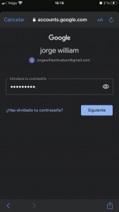 Contraseña cuenta gmail ios